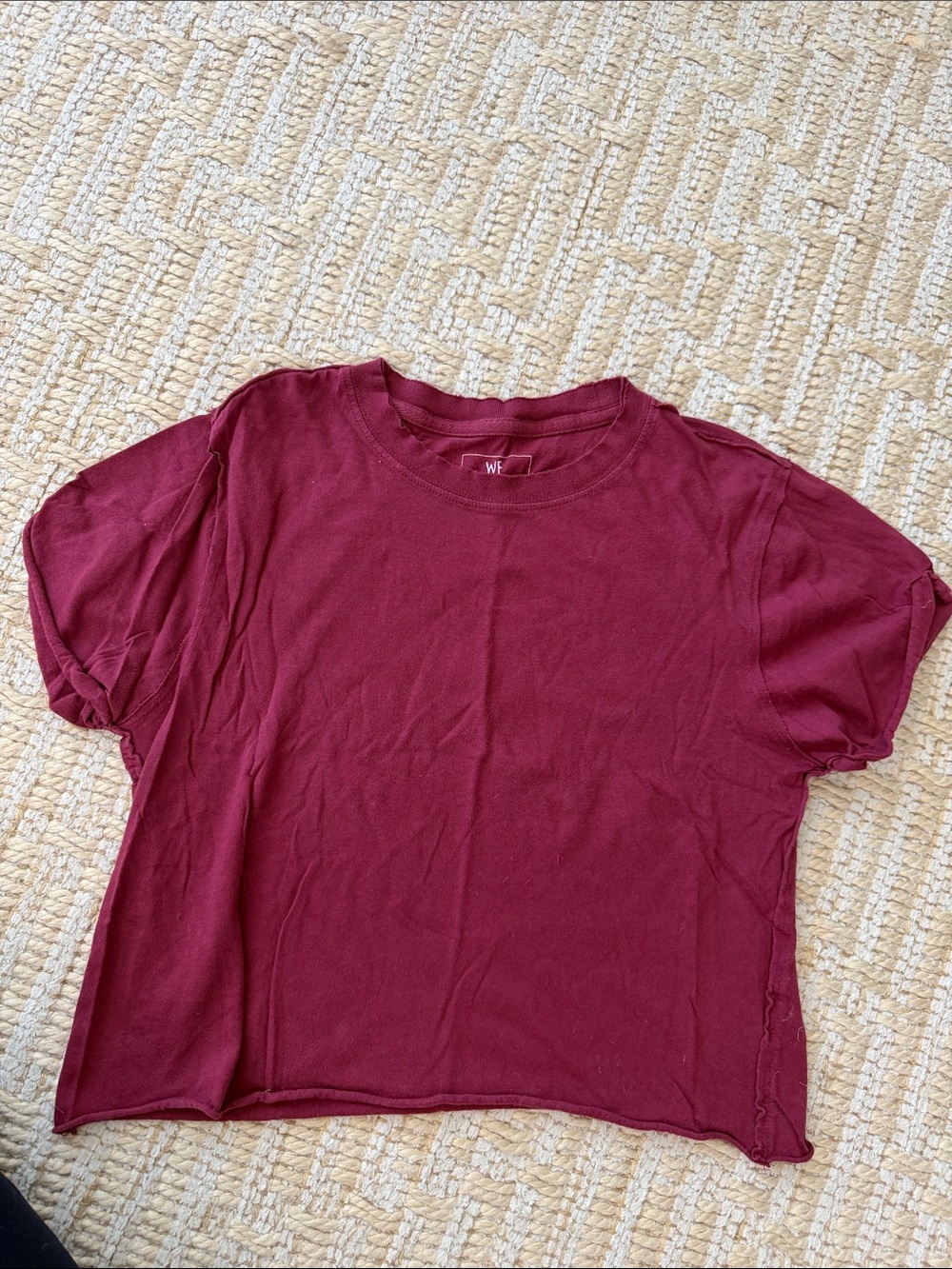 Free People Boxy Cropped Short Sleeve Tee
